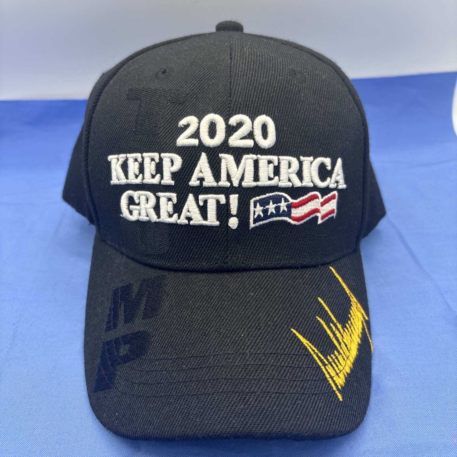 Donald Trump Hat Keep America Great 2020 Campaign Republican Cap Flag Signature