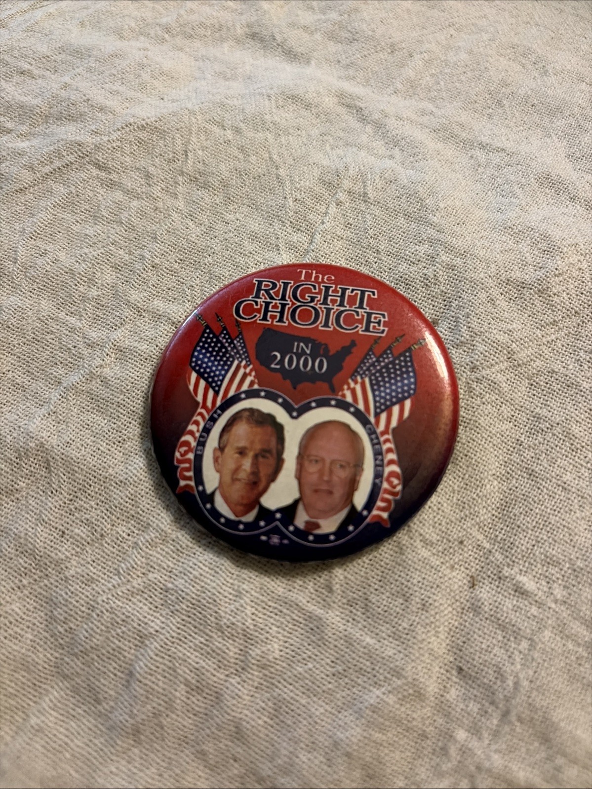 2000 Bush & Cheney – 2.25″ “The Right Choice” Presidential Campaign Button
