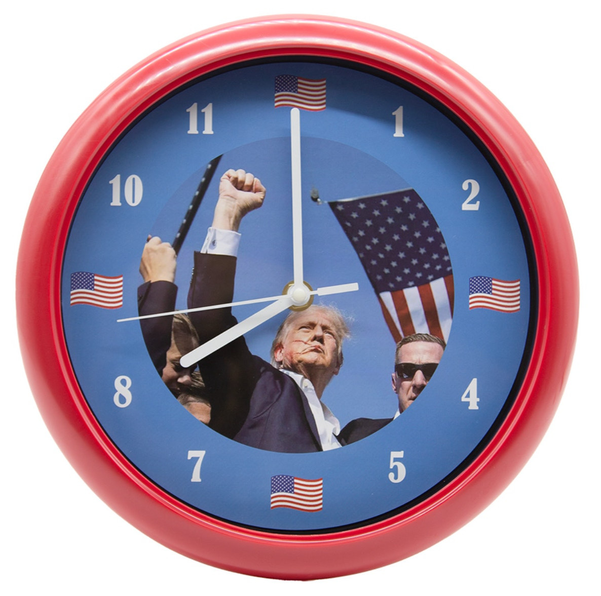 NEW Trump Talking Wall Clock 10″ Speaks Hourly Political Novelty As Seen On TV