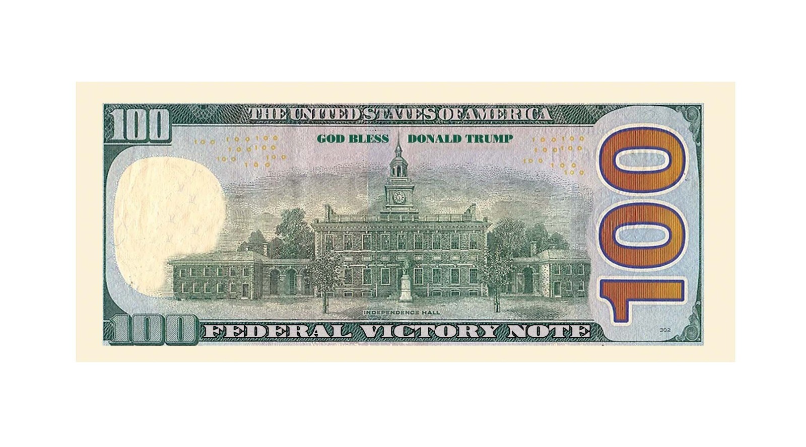 Pack of 10 Donald Trump $100 Presidential Collectible Novelty Dollar Bills