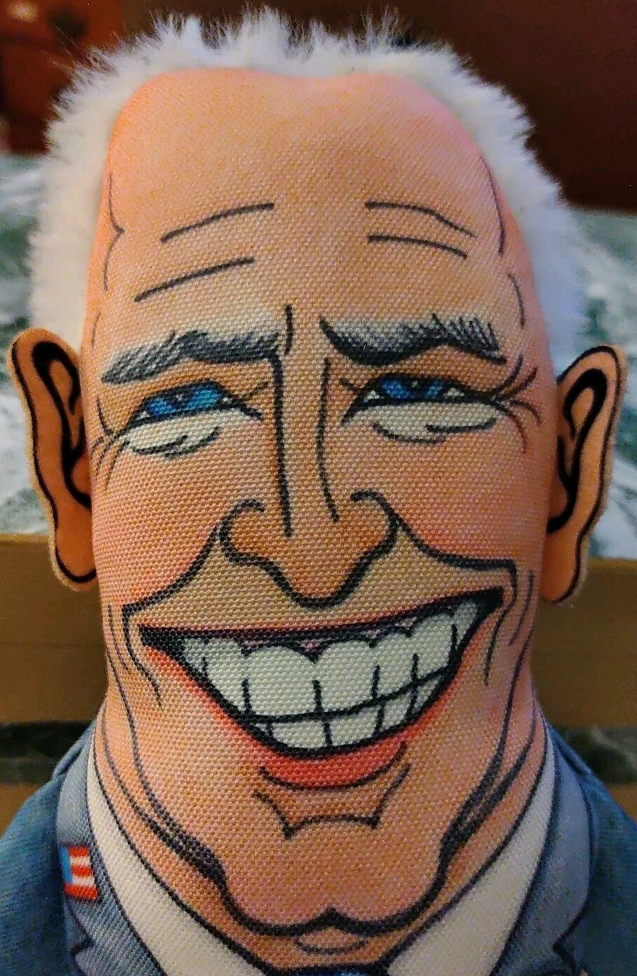 Political Parody 2024 Joe Biden FUZZU/Squeaker Dog Toy w Tags Malarkey Joe