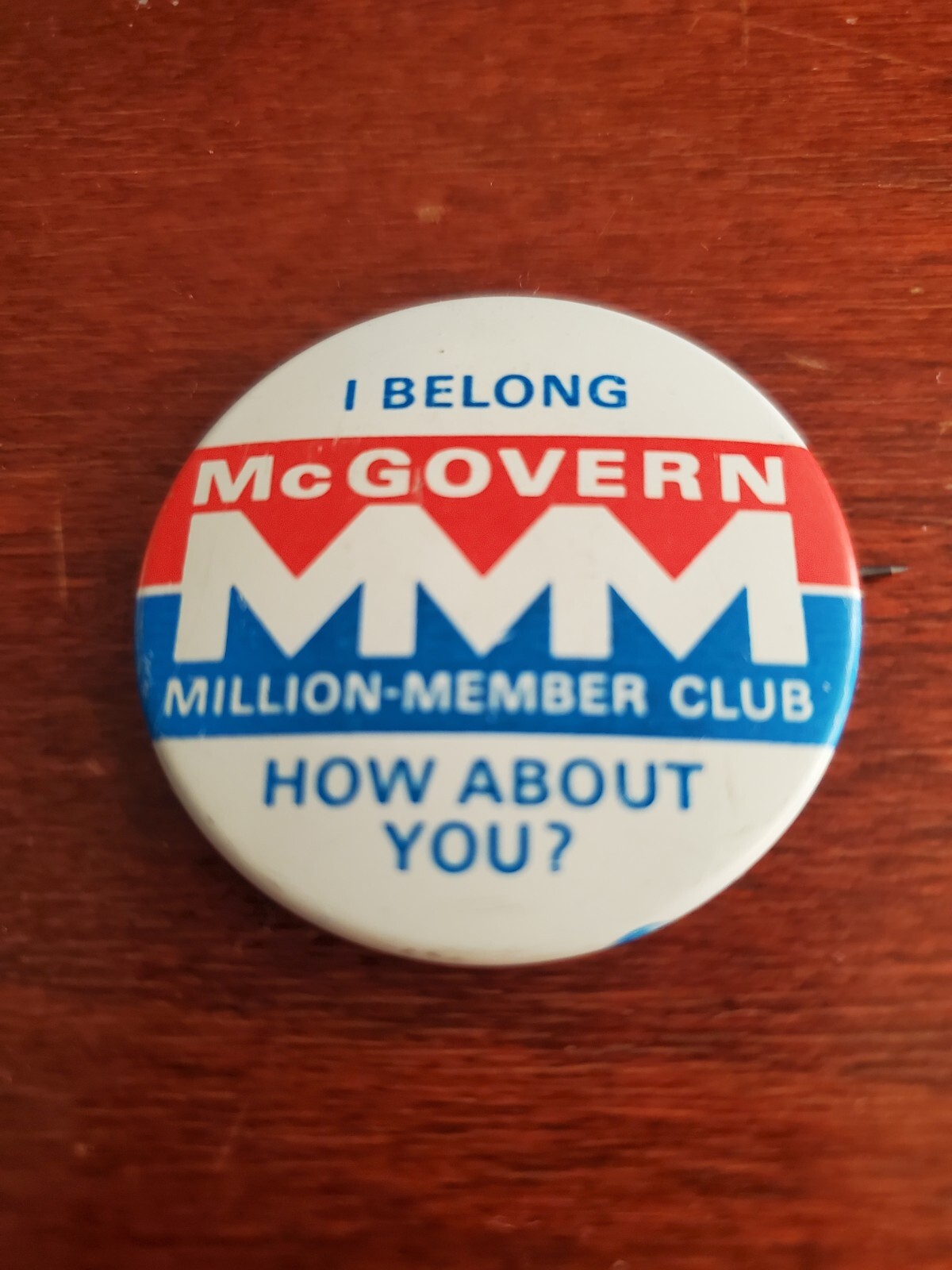 George McGovern MMM Million Member Club Political 1-1/2″ Button