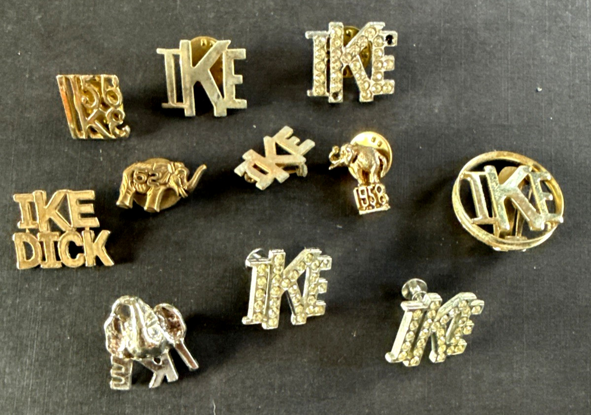 Dwight D. Eisenhower’s presidential campaigns (1952- 1956) IKE Elephant Pins Etc