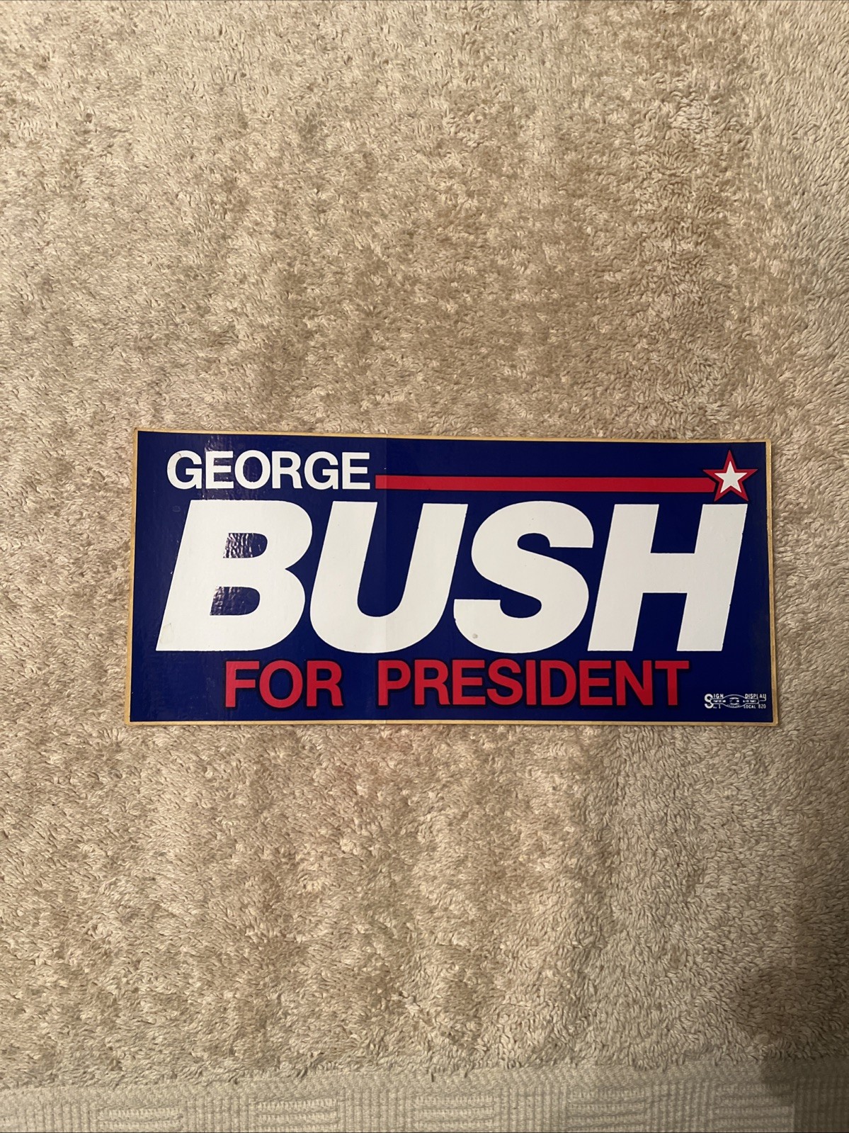 1988 George H.W. Bush Presidential Campaign Bumper Sticker