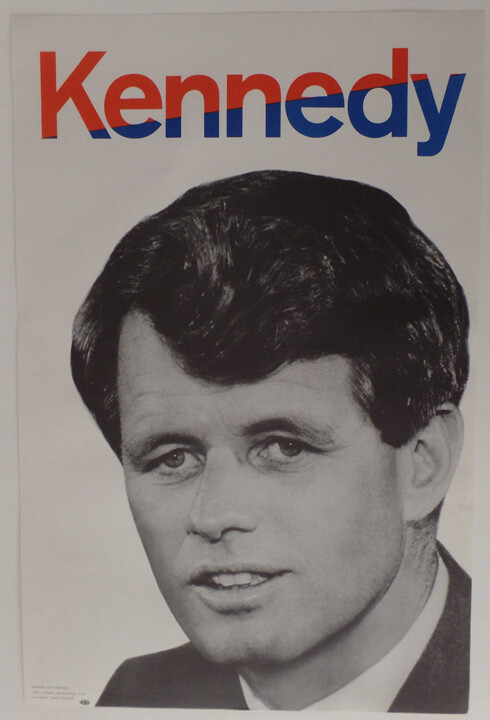1968 Robert Kennedy Official Washington DC HQ Presidential Campaign Poster