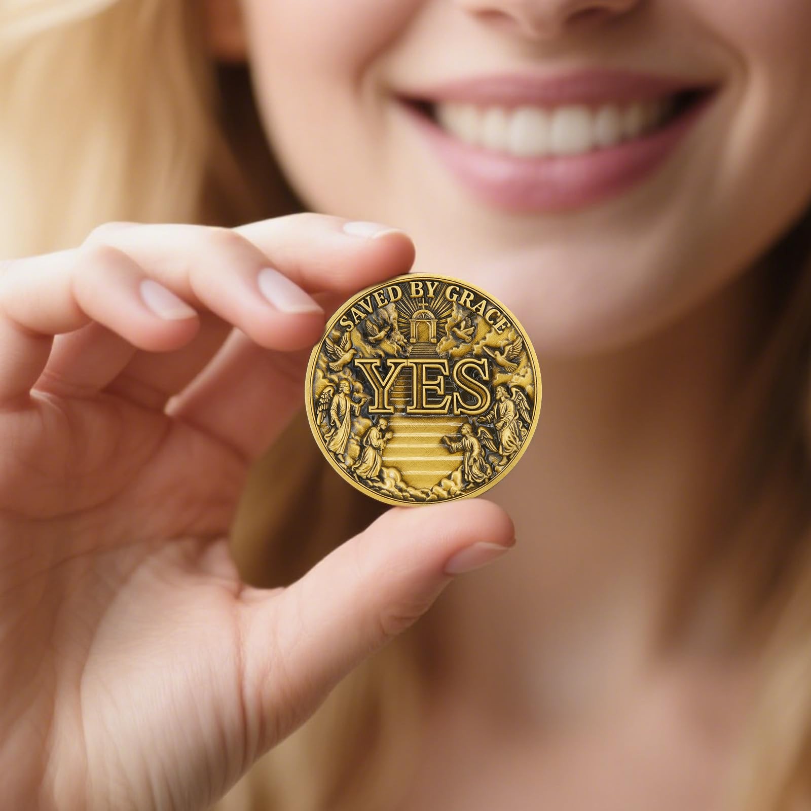 Angel’s Gate Decision Coin – Dual-Sided YES/NO Flip Coin (Single Coin)