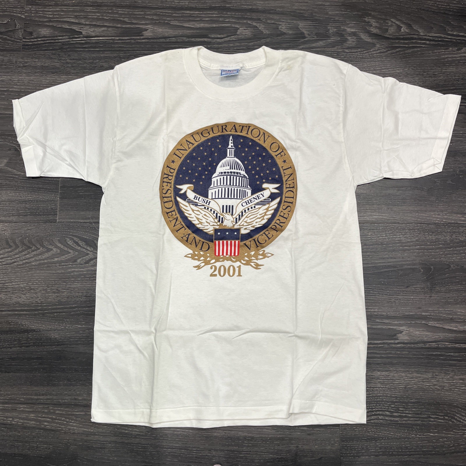 Presidential Inauguration of George Bush Cheney Shirt Unisex White 2001 LARGE