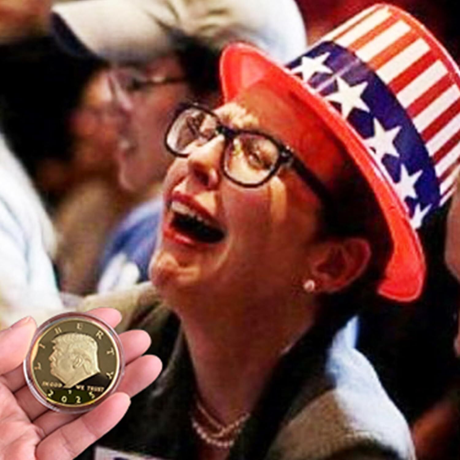 Donald Trump Won 2025 Gold Coin in Velvet Display Case – 47Th Presidential Comme