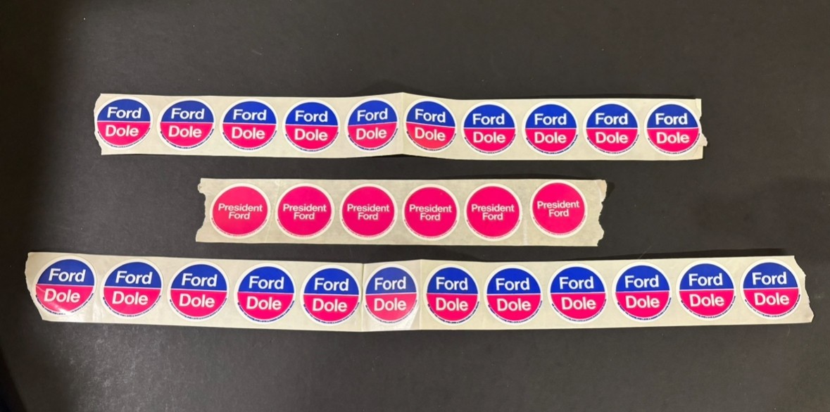 1976 Ford Dole (28) Presidential Campaign Stickers Gerald Ford for President USA