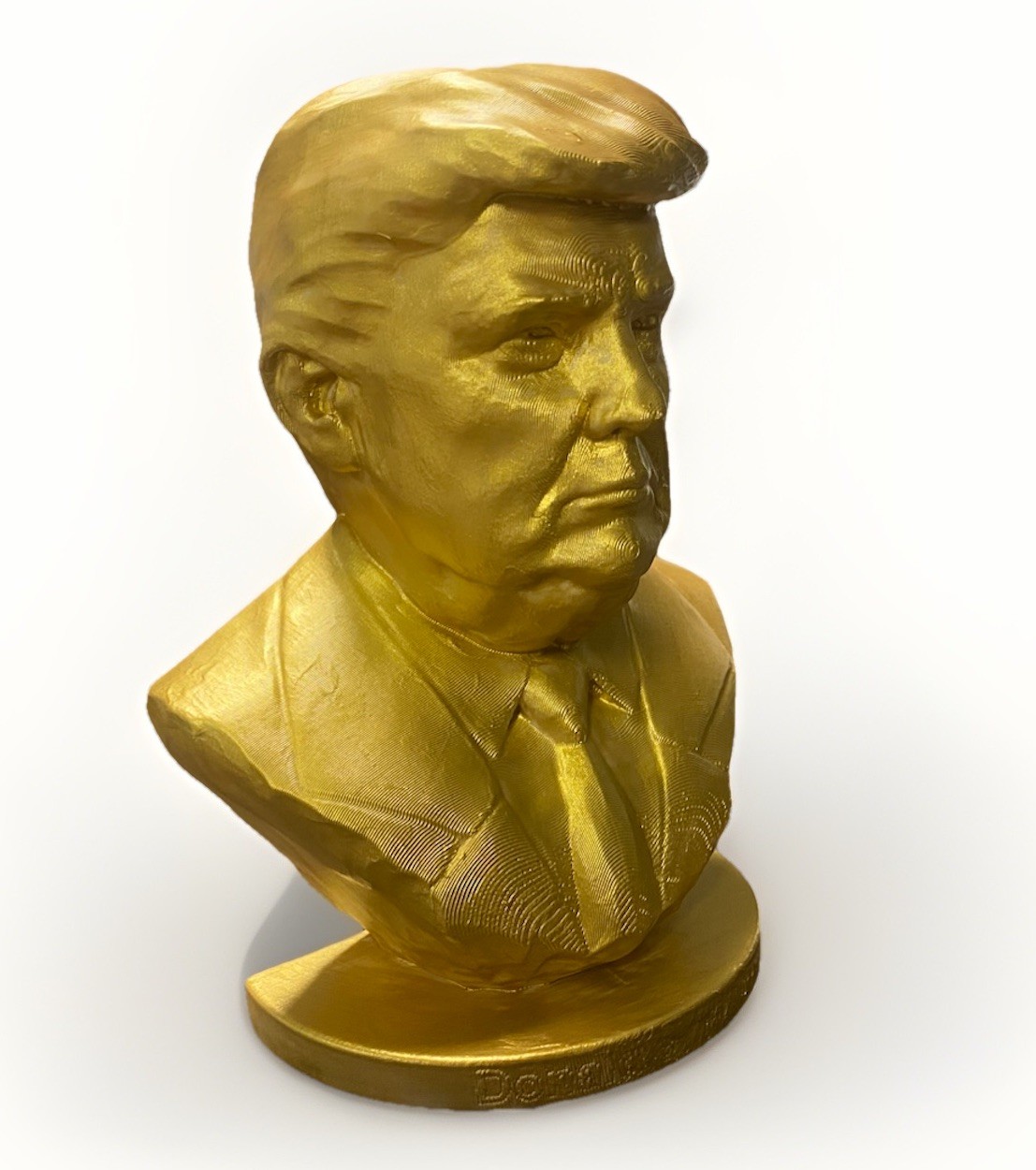 President Donald J Trump 3D Printed Bust Statue. 6” Tall. Gold. MAGA! SHIPS FREE