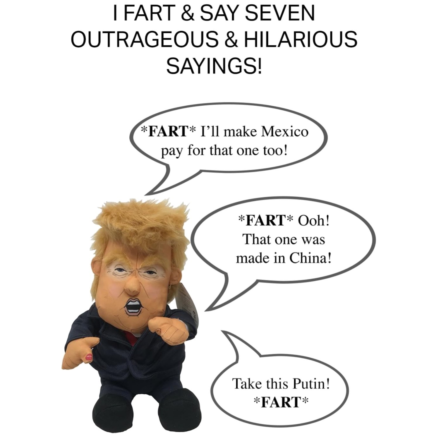 Talking Farting Trump Doll – Hilarious Quotes!