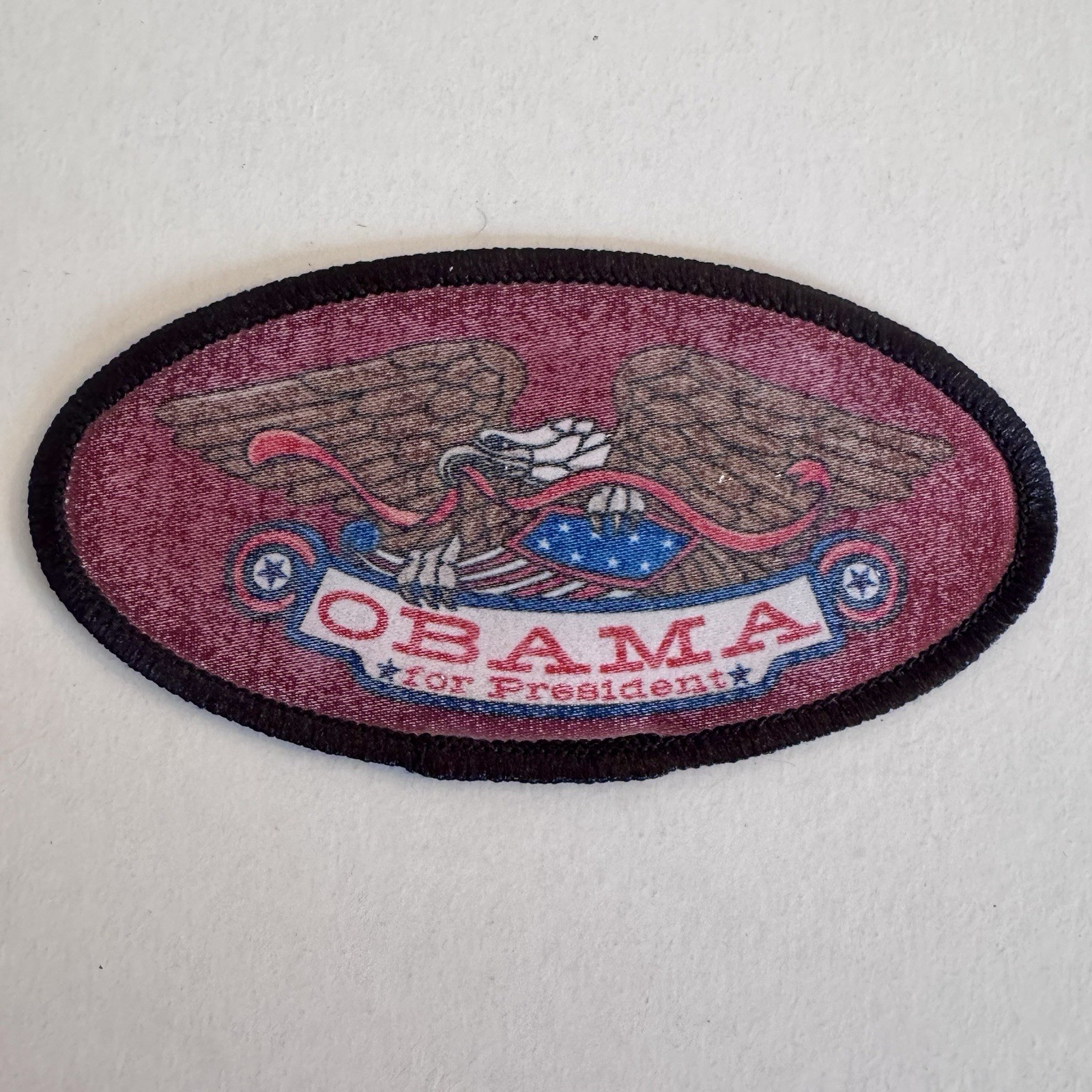 OBAMA for PRESIDENT Presidential Campaign VINTAGE 2×4” Patch American Flag Eagle