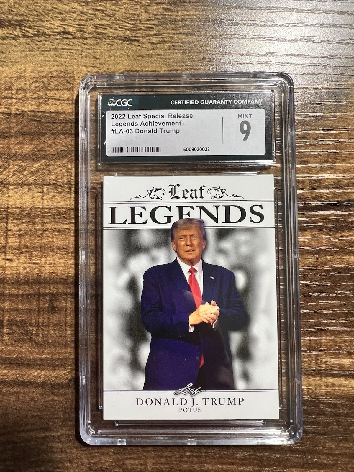 2022 Leaf Special Release Legends Achievement #LA-03 Donald Trump Mint 9 (CGC
