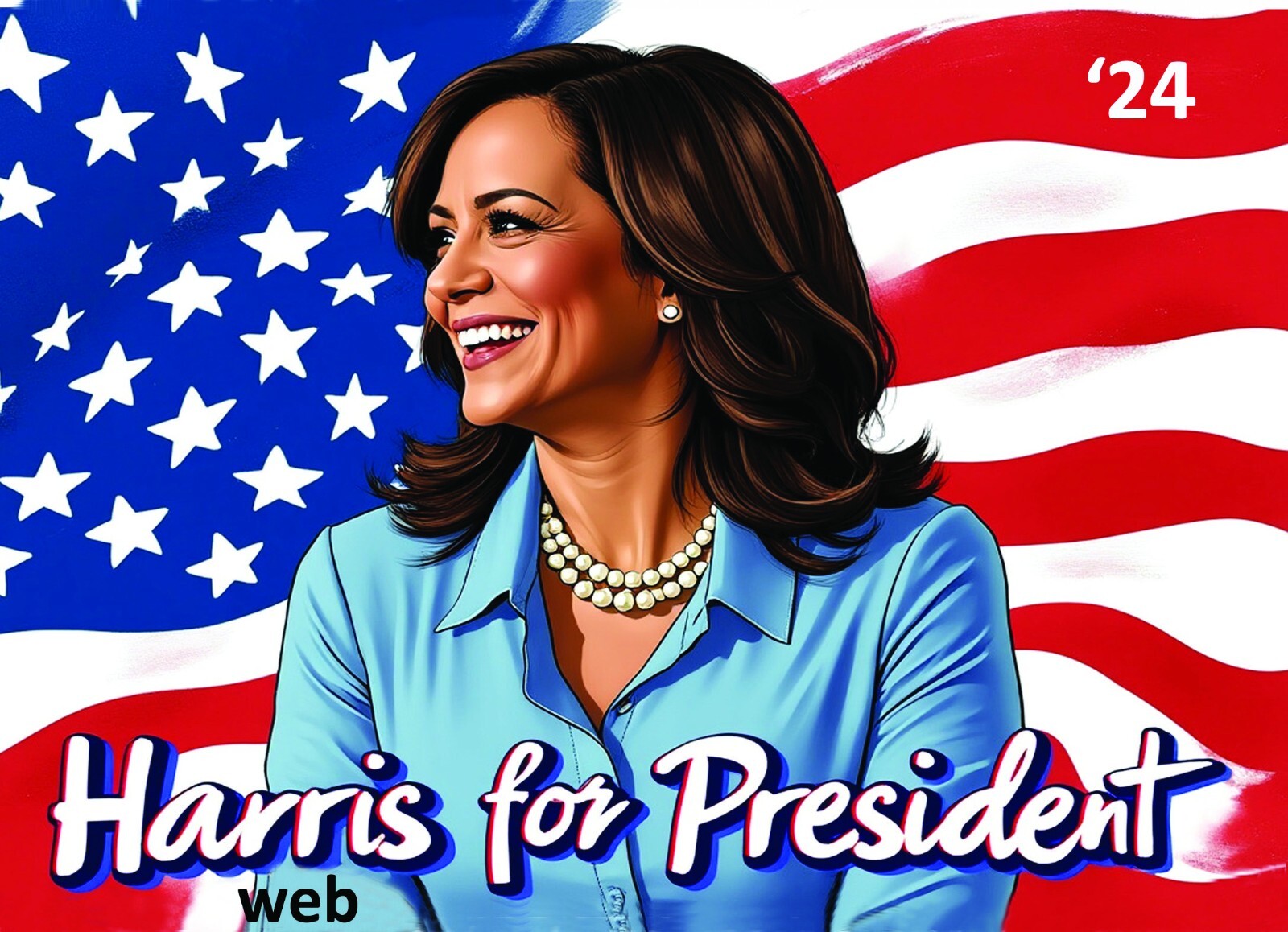 2024 Kamala Harris Premium Political Trading Card