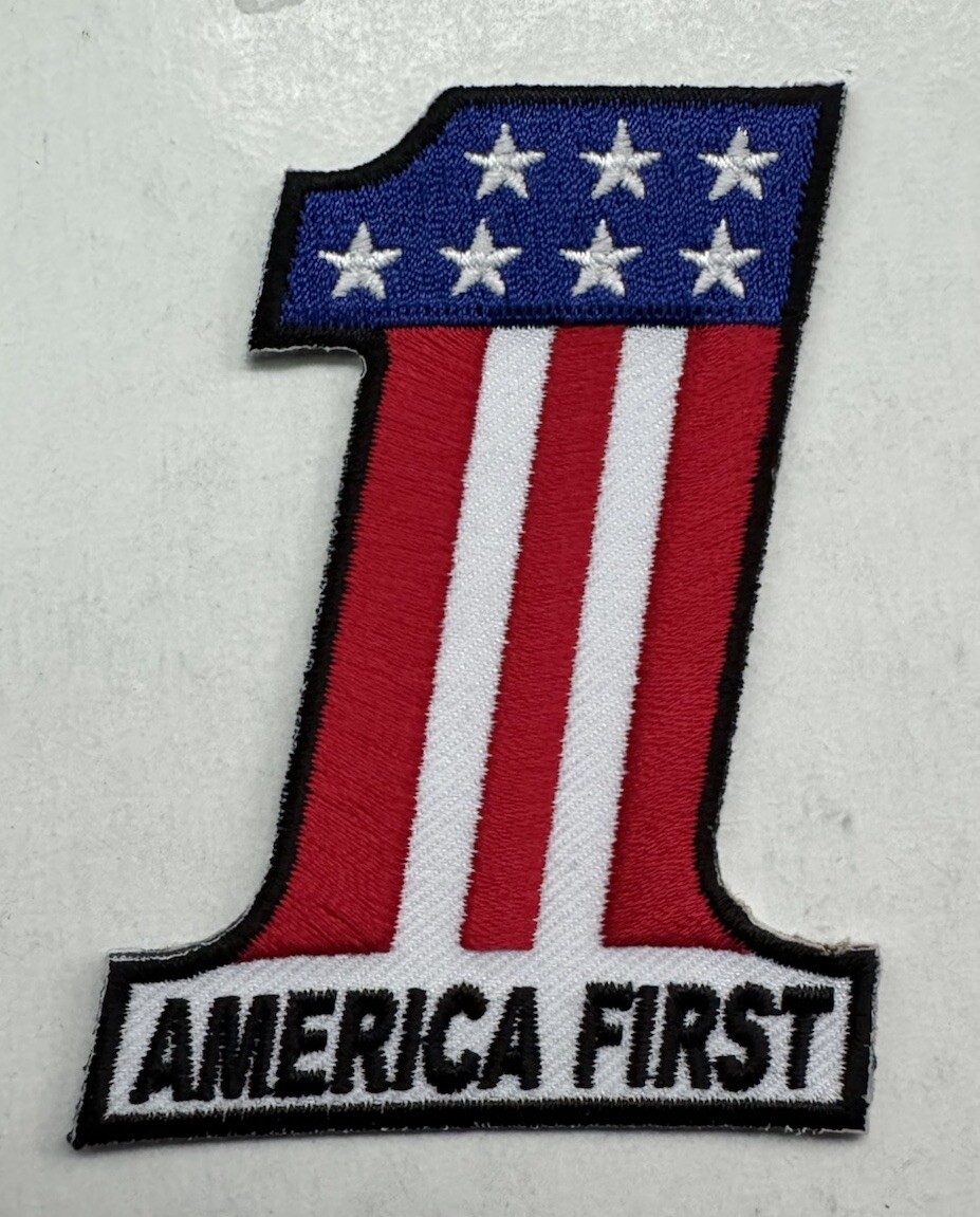 PRESIDENT DONALD J. TRUMP AMERICA FIRST USA MAGA EMBROIDERED PATCH NEW 🇺🇸☝🏼