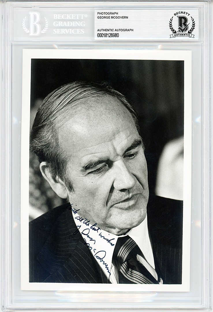 1972 -GEORGE MCGOVERN- BECKETT Signed/Autograph Presidential Candidate Photo