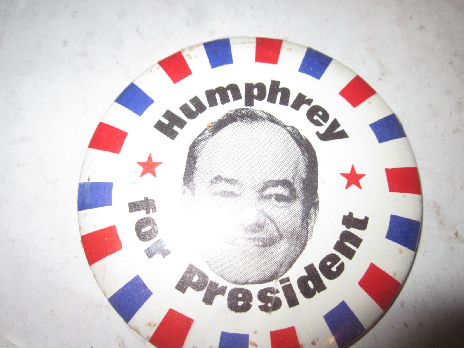 3 1/2″ Humphrey for President Head Jugate Campaign Button