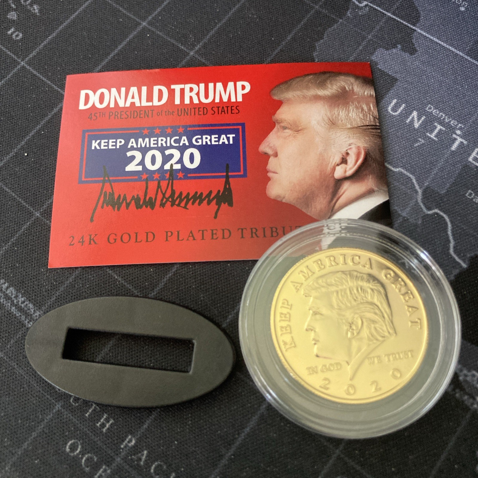 2020 Donald Trump Keep America Great 24k Gold Plated Challenge Coin MAGA
