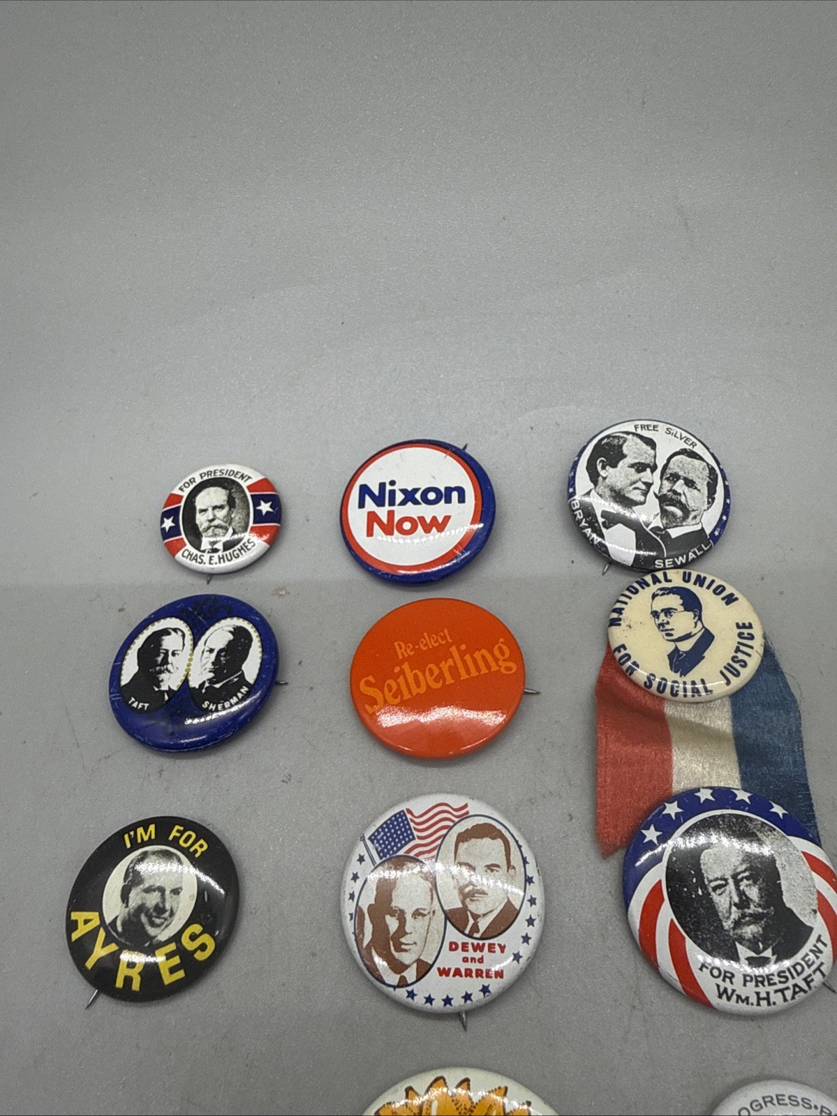 Lot of 18 Political Pins Some marked Reproduction Check them out! #6