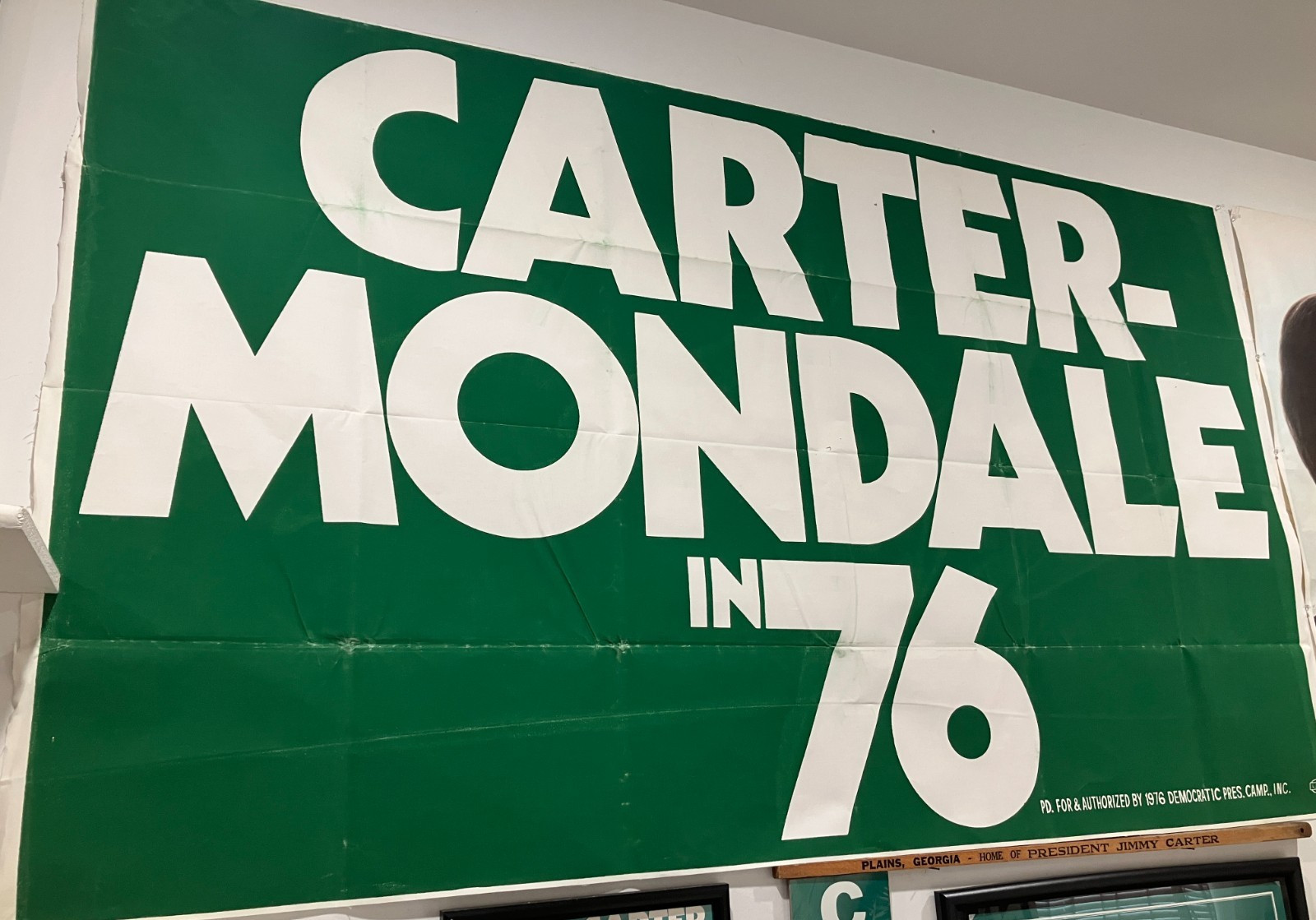 1976 Carter-Mondale Campaign Banner 71″x42″