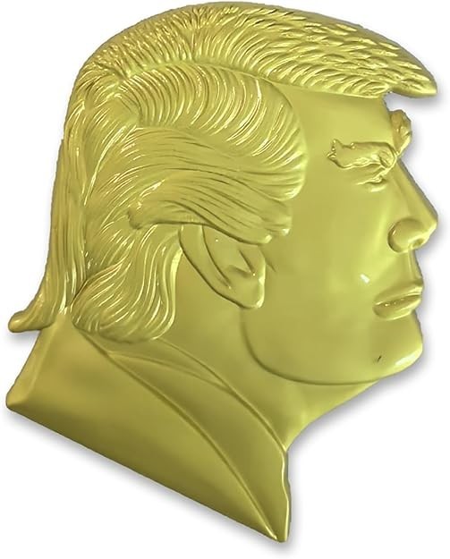 President Donald Trump Pin, Gold Plated Lapel Brooch