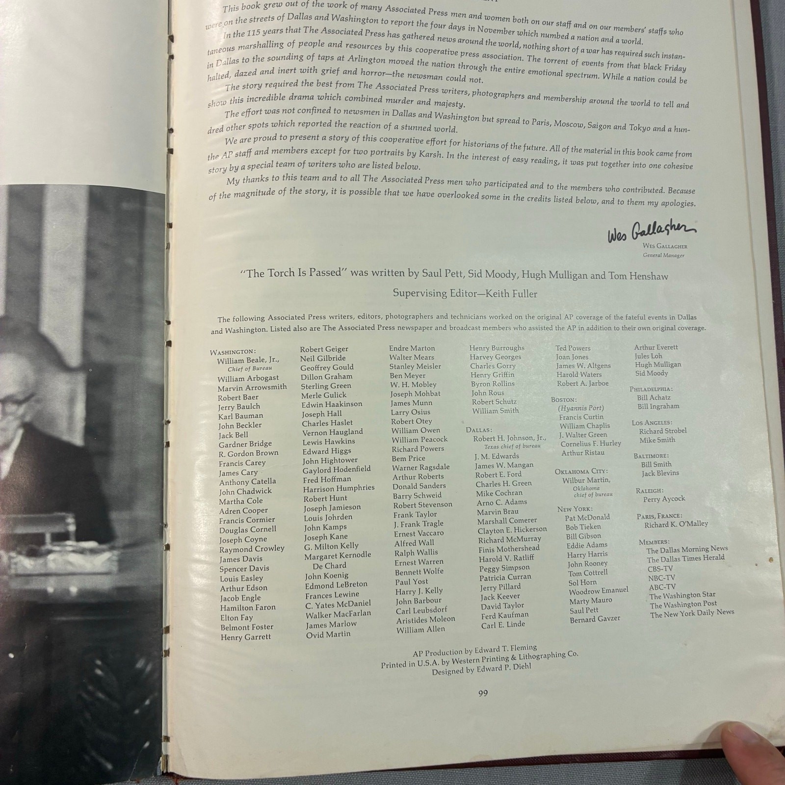 The Torch Is Passed JFK Assassination Associated Press Hardcover Book