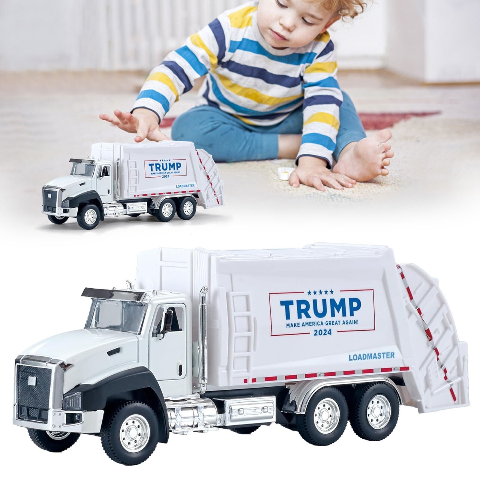 President Donald Trump Garbage Truck MAGA