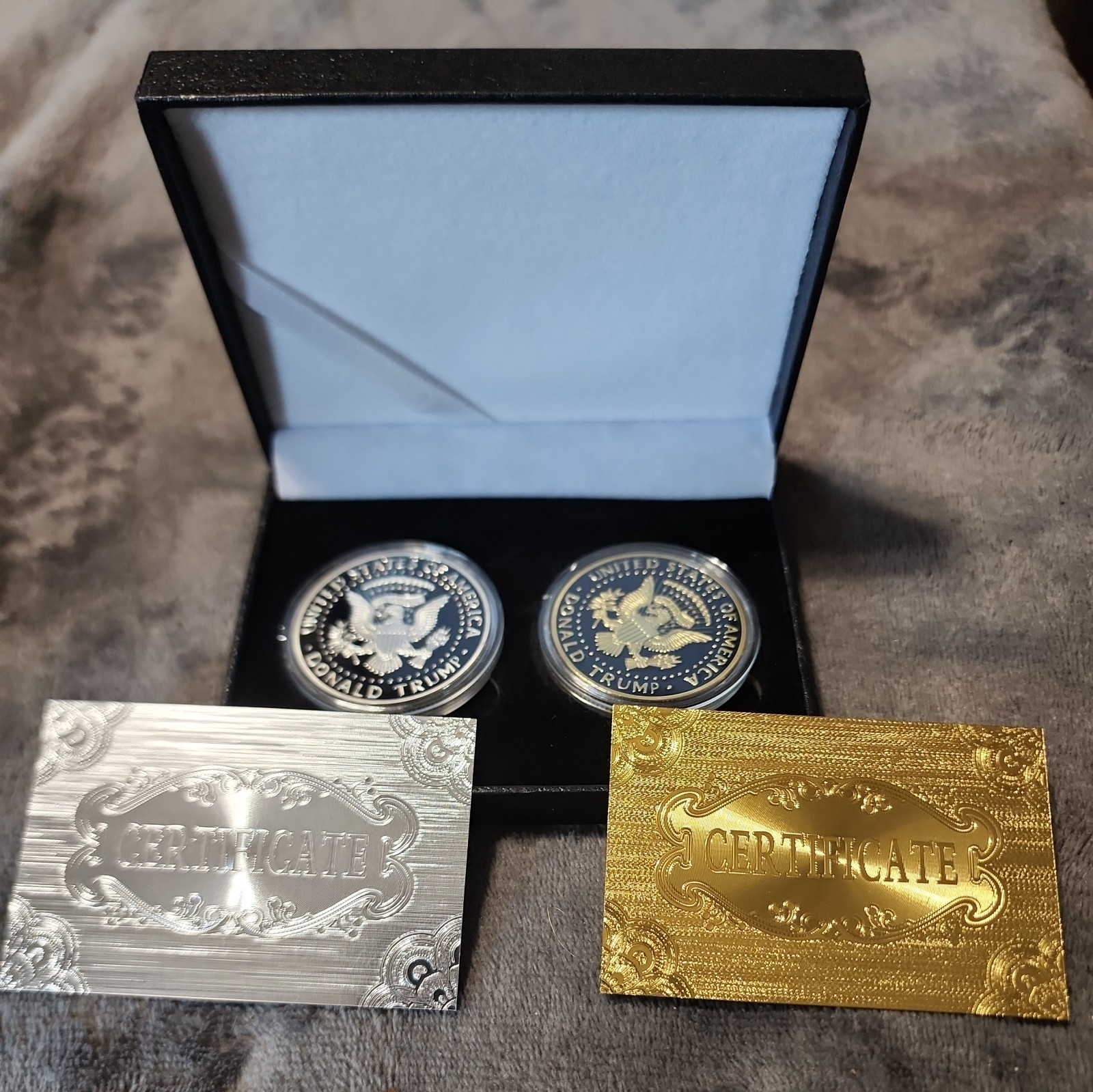 KL World Commemorative Trump Gold & Silver Coin Set Limited Edition