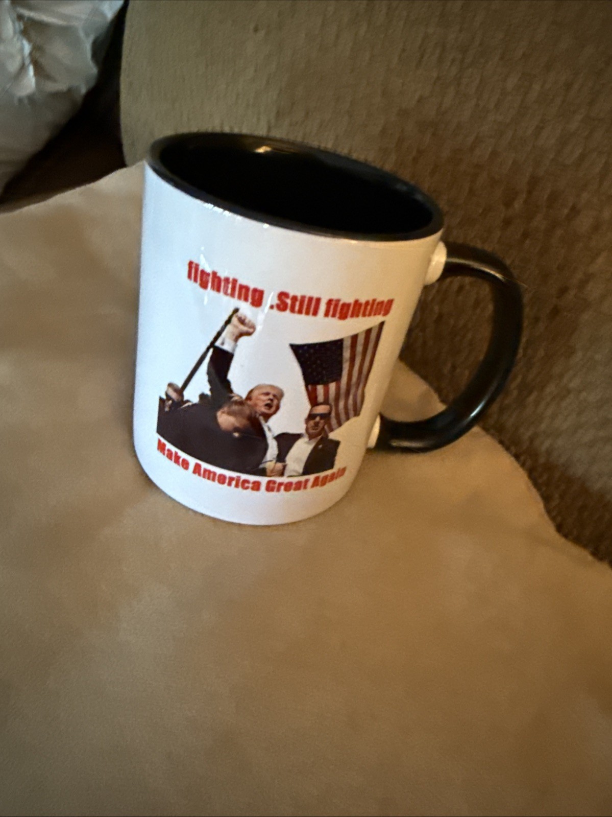 Trump “Fighting-Still Fighting”Make America Great Again White/Black Coffee Mug