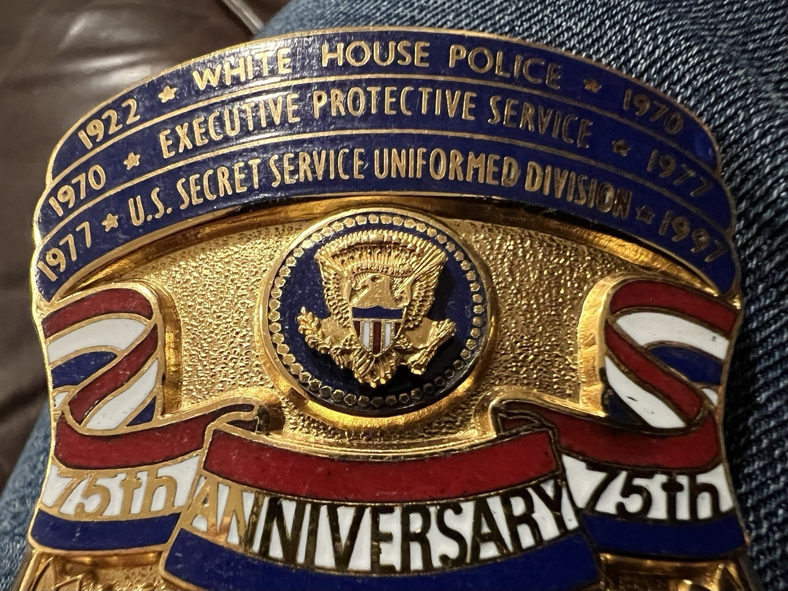 Obsolete Commemorative White House Uniformed Div. BADGE #518 Shield HALLMARKED