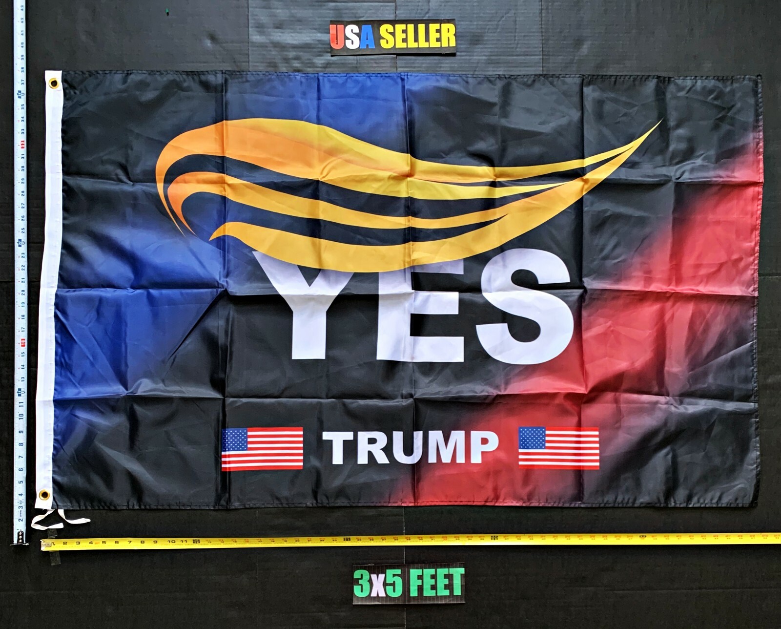 Donald Trump Flag FREE FIRST CLASS SHIP! Yes Ivanaka MAGA 2024 Don Jr. Sign 3×5′