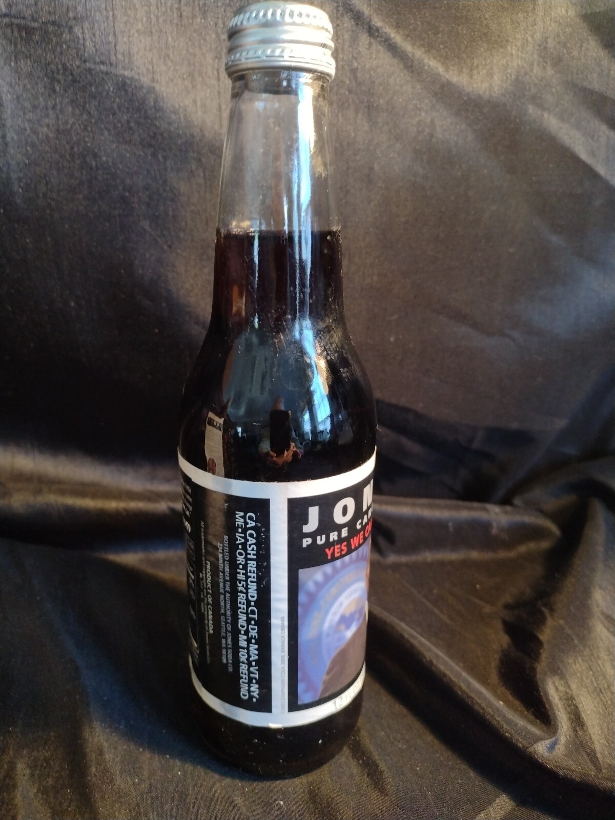 OBAMA “Yes We Can” Cola, Full 12oz Bottle +4Pak Obama/McCain Carrier