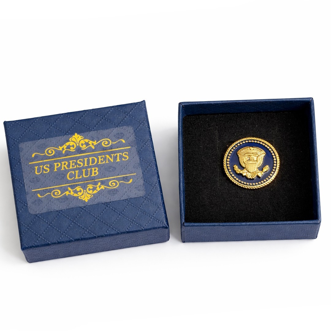 Premium Presidential Seal Pin – President Donald Trump 24k Gold Plated Lapel Pin