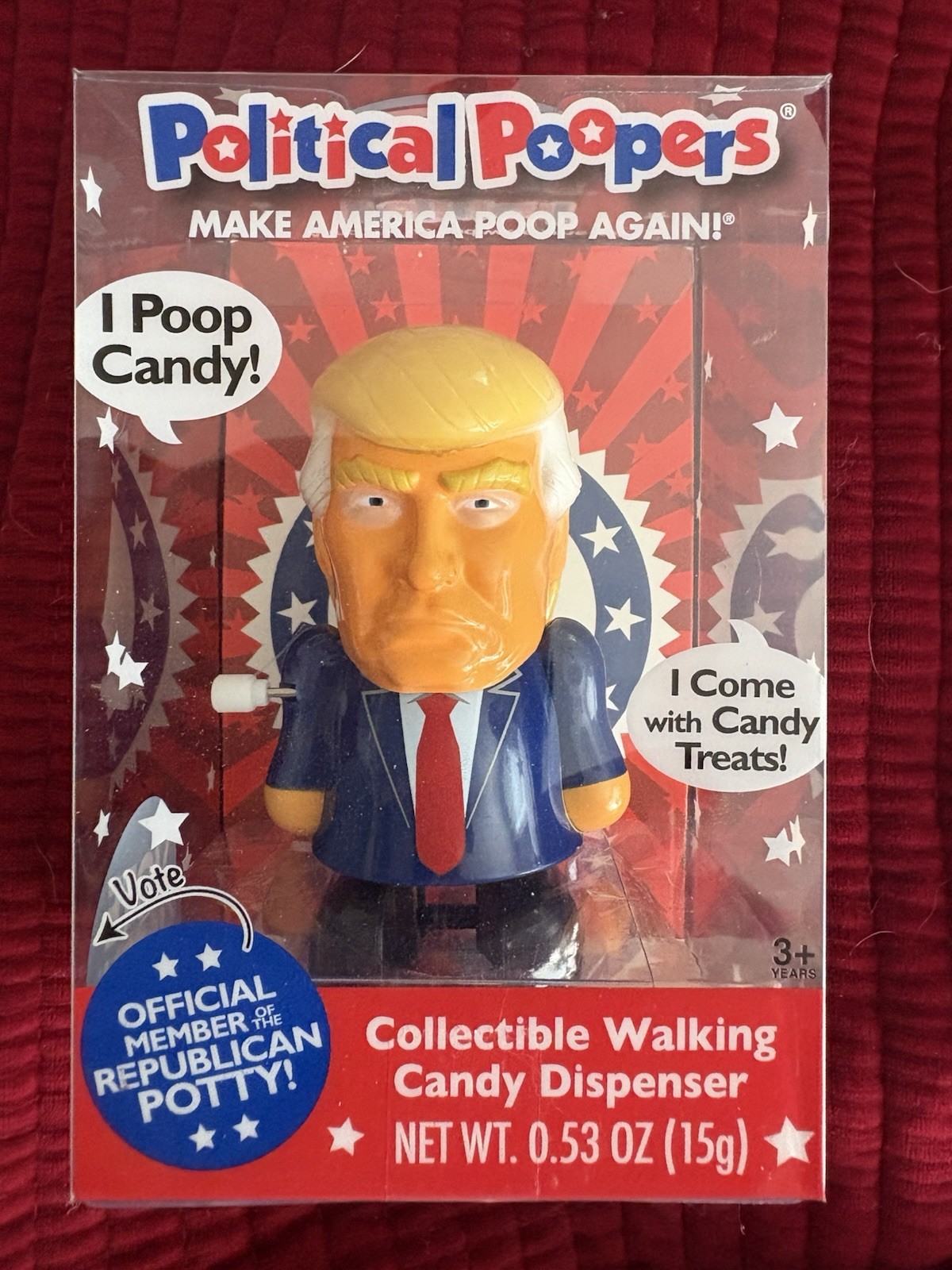 Donald Trump President Political Poopers Collectible Candy Dispenser New