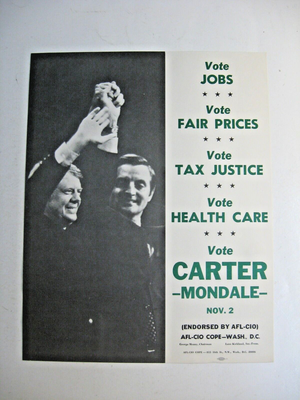 Carter*Mondale Presidential Campaign Poster 1976