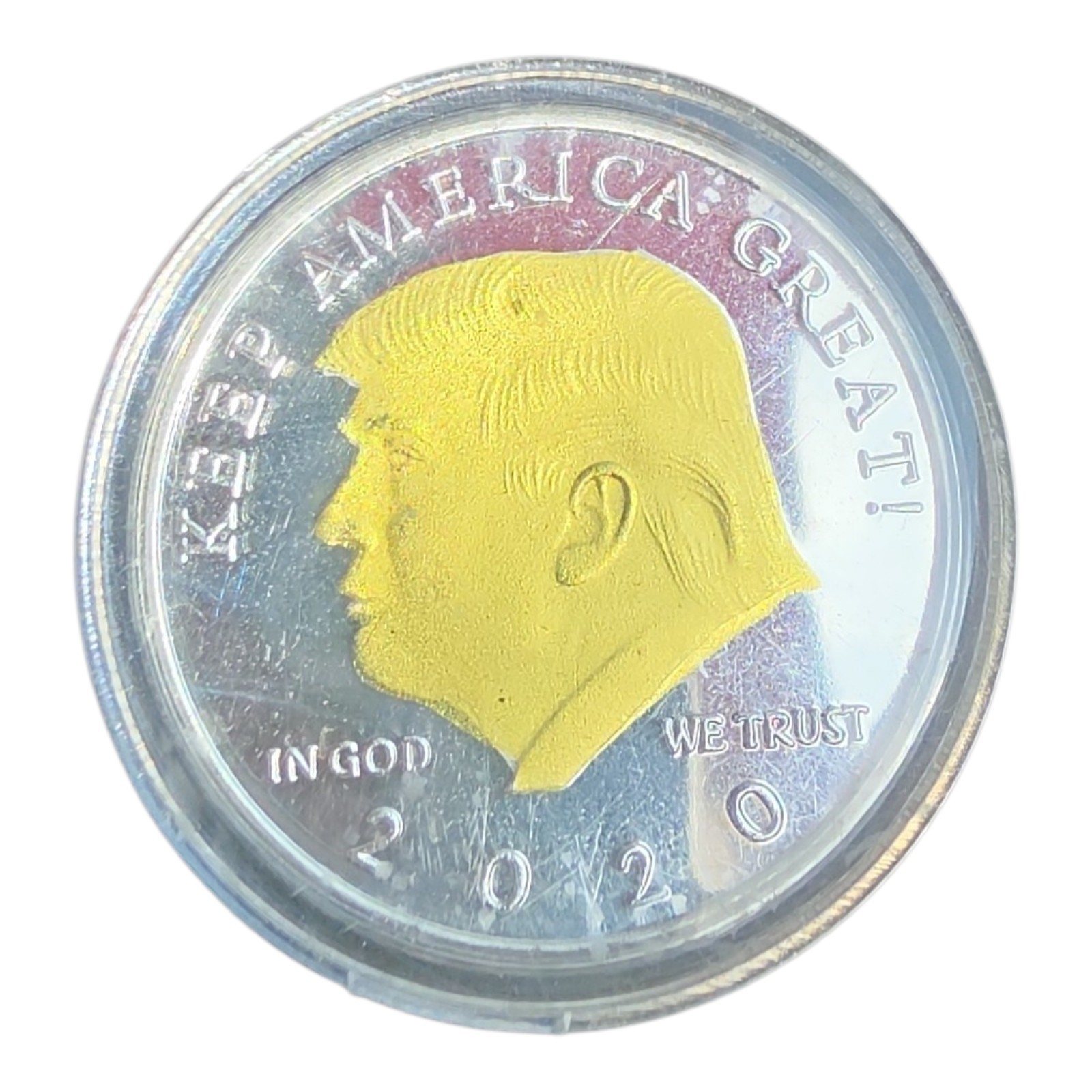 DONALD TRUMP 2020 SILVER GOLD PLATED RARE COIN 45th PRESIDENT KEEP AMERICA GREAT