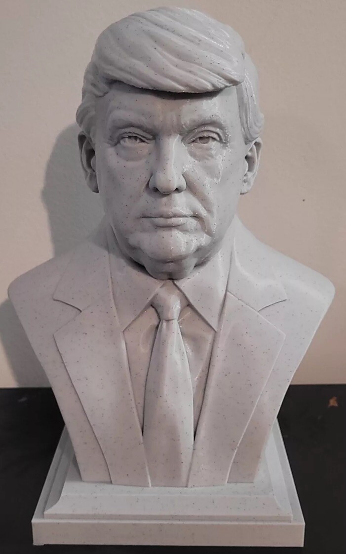 Marble Donald Trump DJT MAGA Bust Statue Made in USA 5” Tall