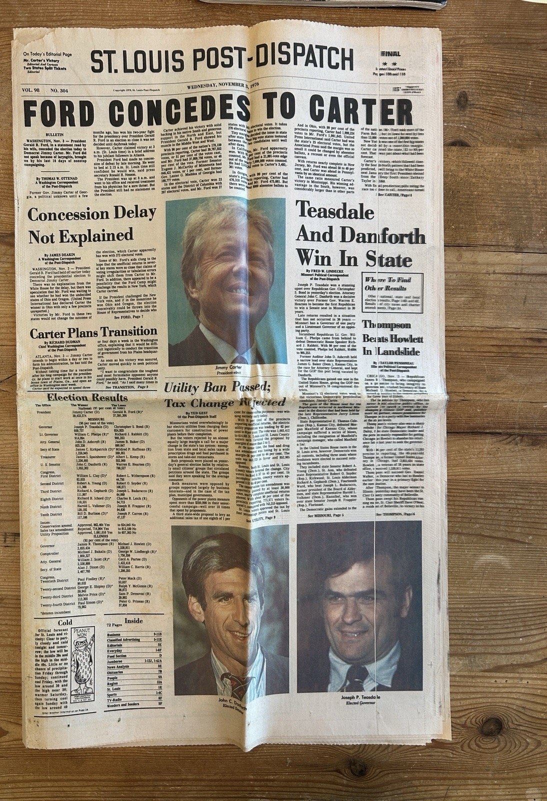 Lot Of Jimmy Carter- Time, Newsweek, St Louis Post-Dispatch, Pamphlet, Poster