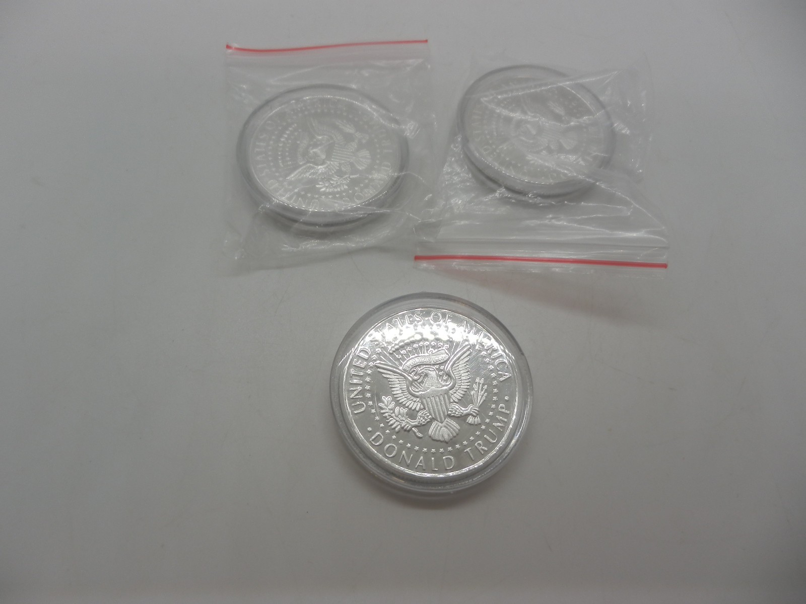2020 President Donald Trump Liberty Silver Plated EAGLE 3 Commemorative Coins
