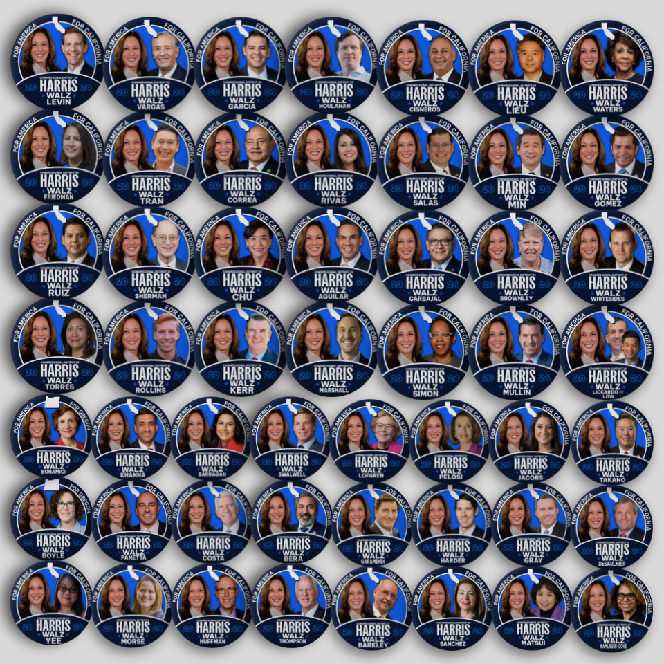 CALIFORNIA Kamala Harris Democrat Congress Jugate Political LOT SET Collection