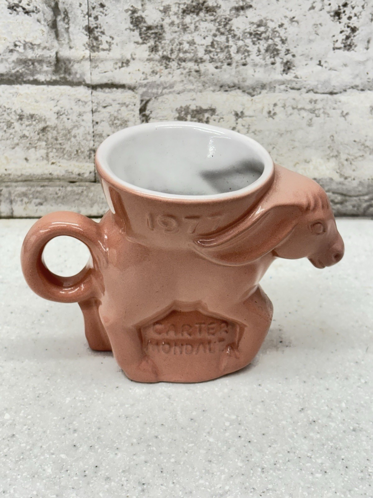 1977 Francoma Carter Mondale Mug Political Donkey Democrat Mug Vintage Pottery