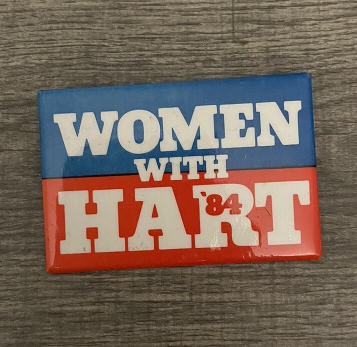 WOMEN FOR GARY HART PRESIDENT HOPEFUL 1984 Pinback Button