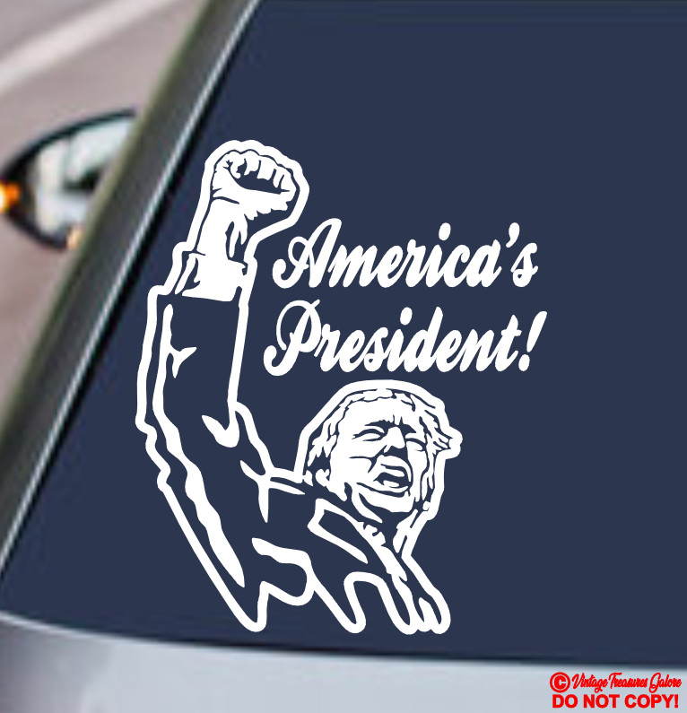 AMERICA’S PRESIDENT DONALD J TRUMP Vinyl Decal Sticker Car 2024 VANCE USA FIGHT