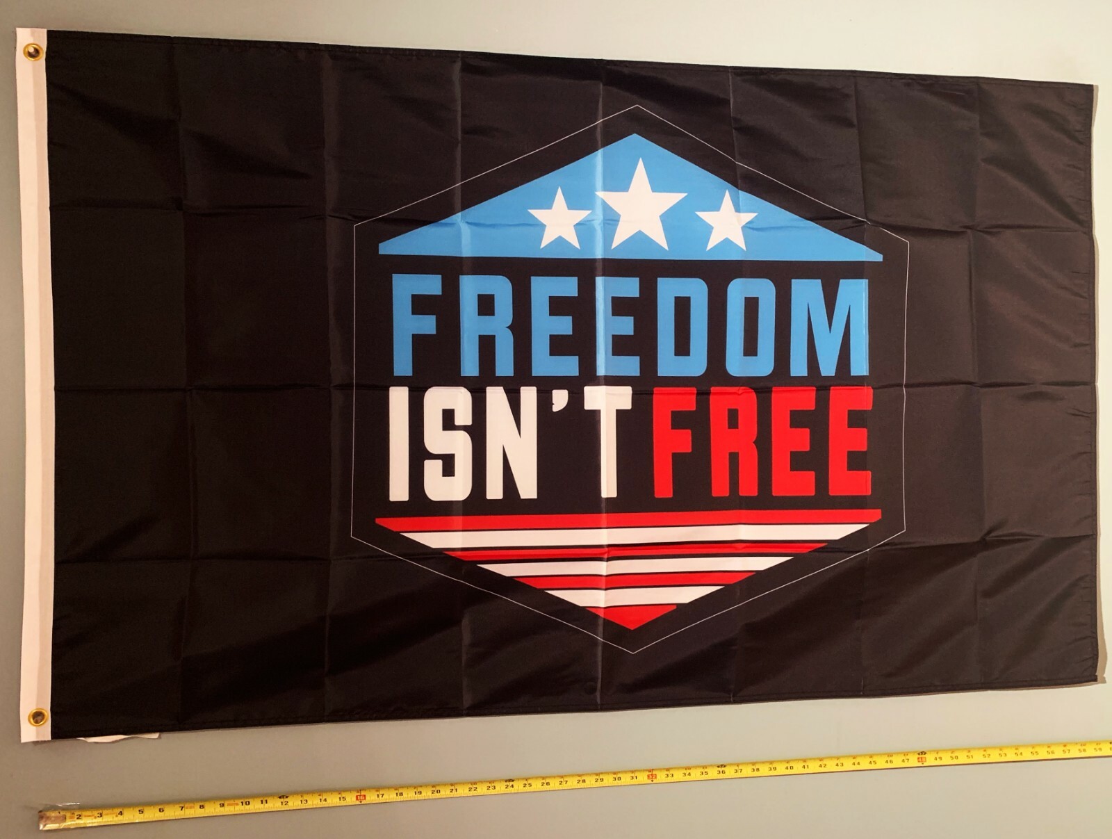 VETERANS FLAG *FREE SHIP USA SELLER* Freedom Isn’t Free B USA Navy Army USA 3×5′