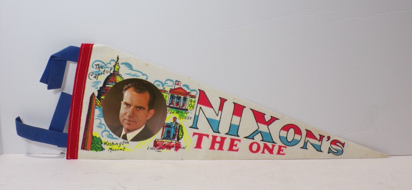 1969 Richard Nixon NIXON’S THE ONE Inauguration Pennant Flag 18″ 102424WT-F