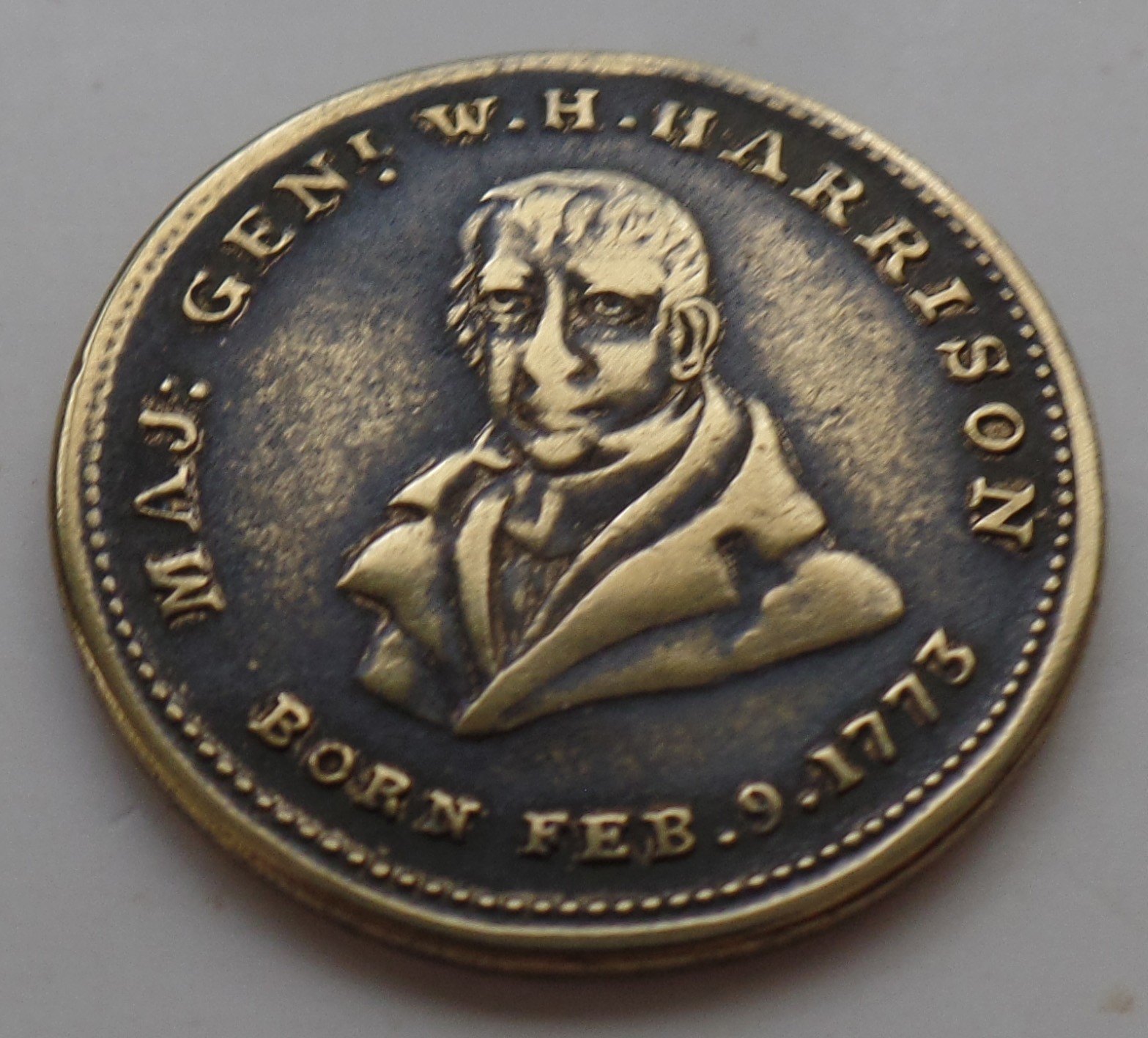 1840 William Henry Harrison Presidential Campaign Token or Medal Style #4