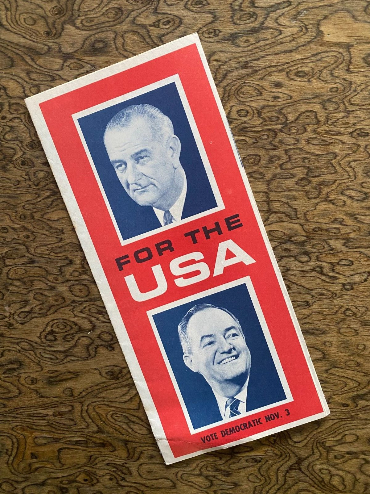 Johnson Humphrey For the USA 1964 Campaign Brochure 8 Panels