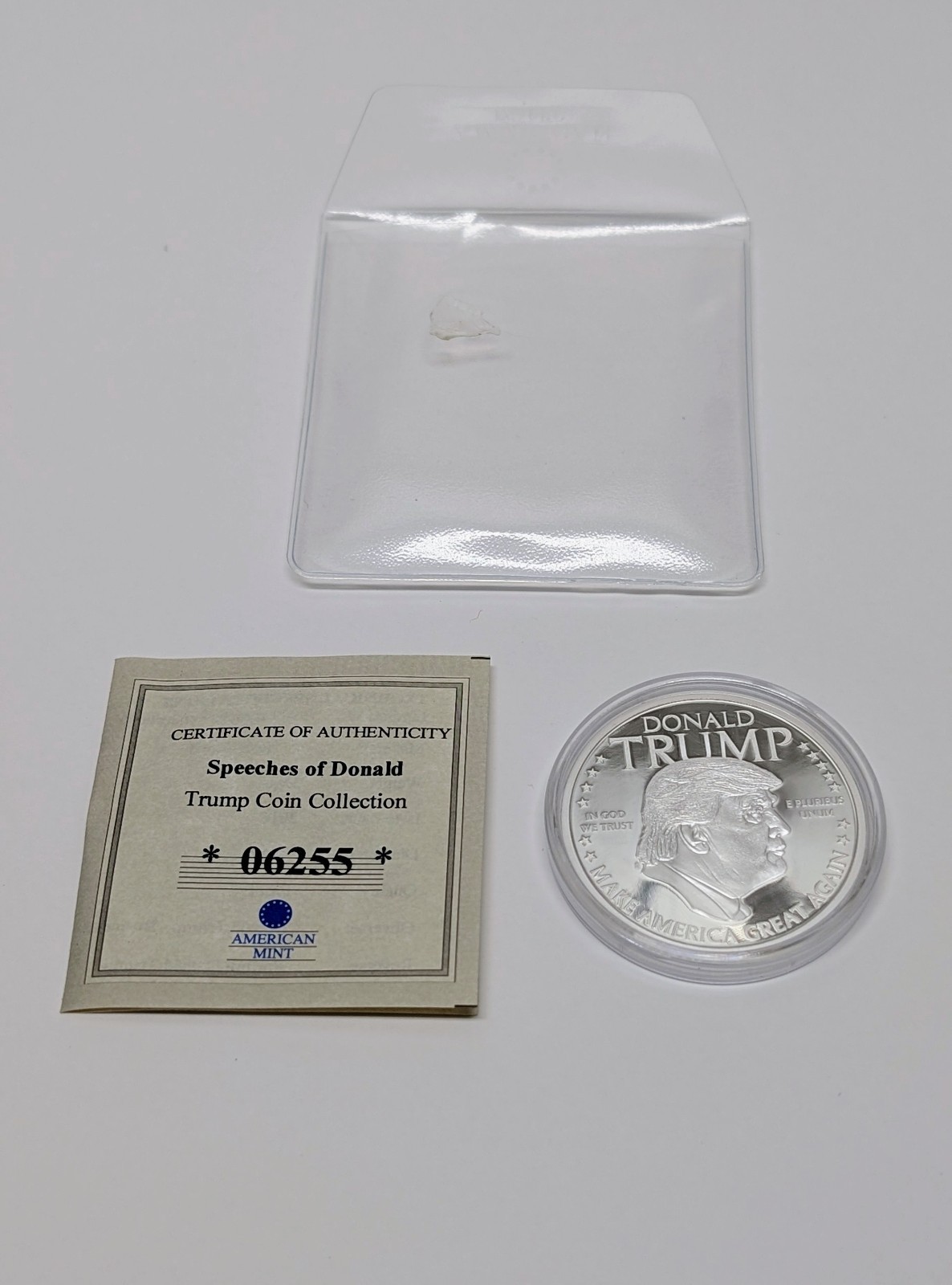 Speeches of DONALD TRUMP Commemorative Silver Coin Collection American Mint COA