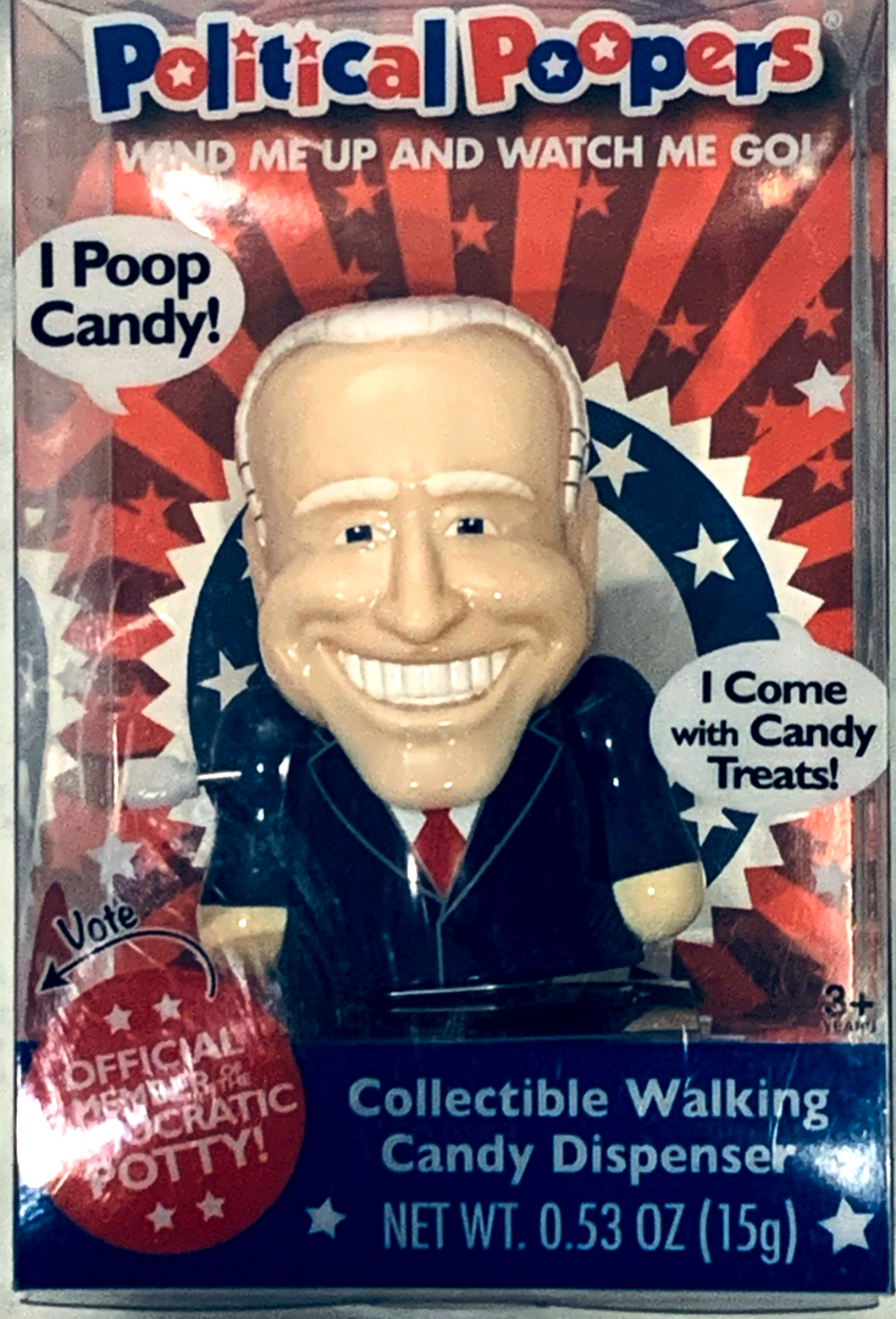 Joe Biden Political Poopers Collectible Candy Dispenser NEW in BOX