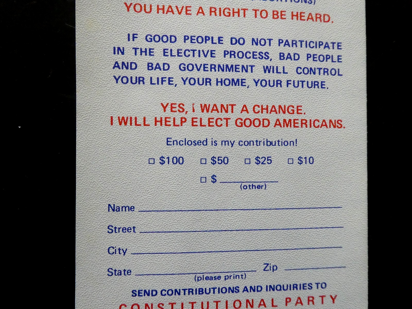 1976 Lester Maddox For President Brochure Cards Georgia Governor segregationist